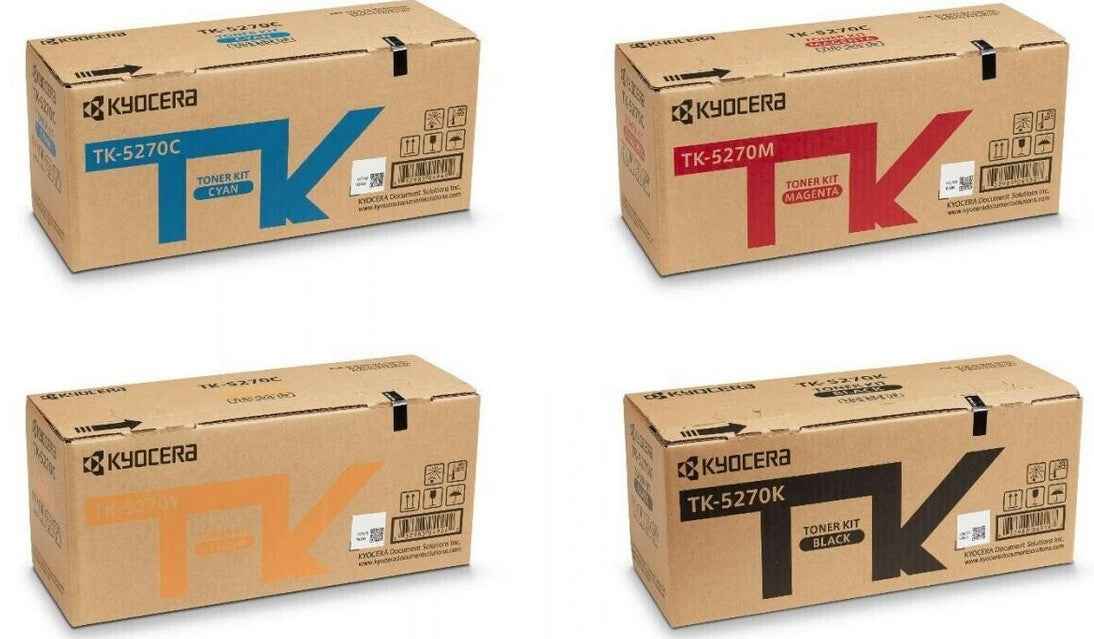 2X Kyocera TK-5270 Toner Set 4er Set B2B für perfekte Druckqualität in originalen Verpackungen.