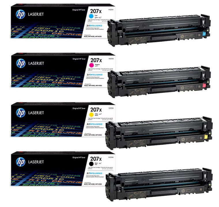 Original HP 207X Set W2210X-W2213X Toner LaserJet Pro M255 M282 M283