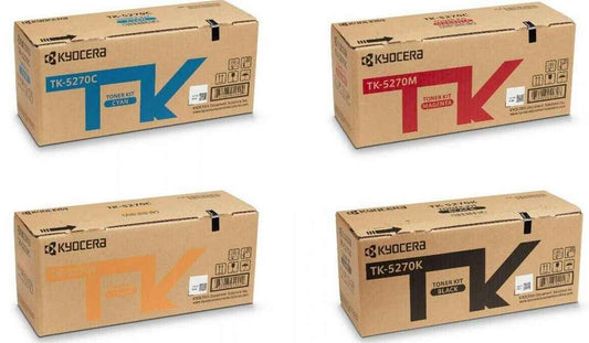 2X Kyocera TK-5270 Toner Set 4er Set B2B für perfekte Druckqualität in originalen Verpackungen.