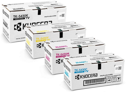 Original Kyocera TK-5430 Toner Set 8 B2B - Hochwertige Druckqualität in verschiedenen Farbkartuschen.