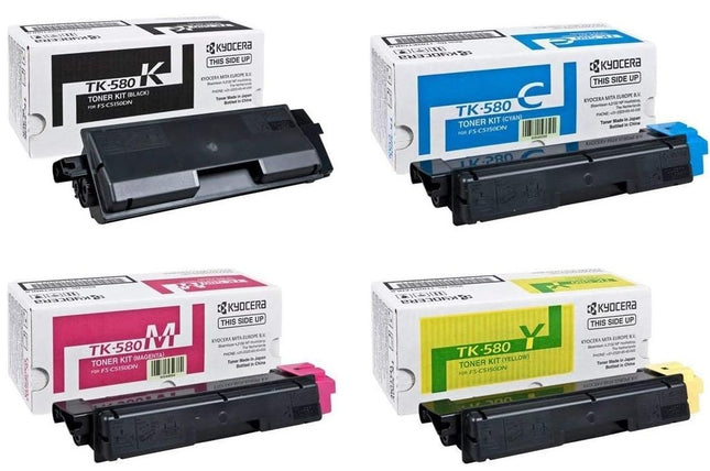 Original Kyocera TK-580  Set 4 Toner Ecosys FS-C5150DN  P6021cdn