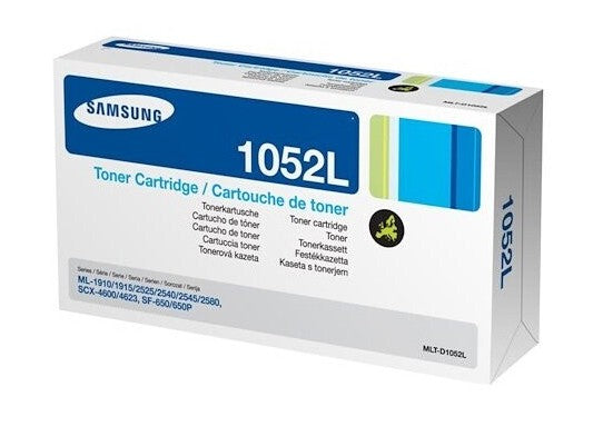 Samsung Original MLTD1052LELS 1052L Toner schwarz für optimale Druckqualität in Verpackung.