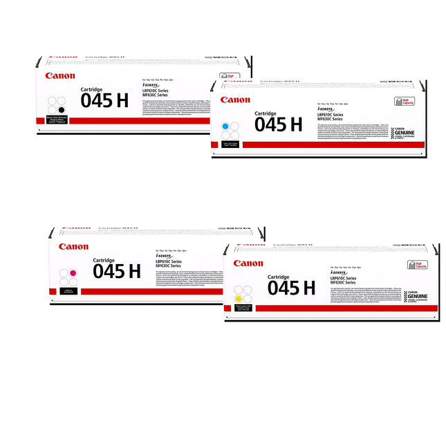 Original Canon 045H Toner Set Schwarz Cyan Magenta Gelb